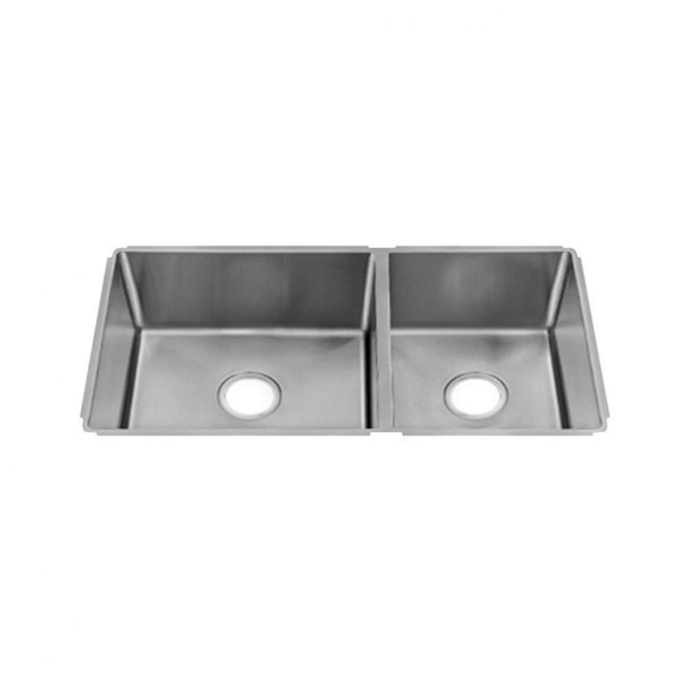 J18 Sink Undermount, Double L18X16X8 R12X16X8