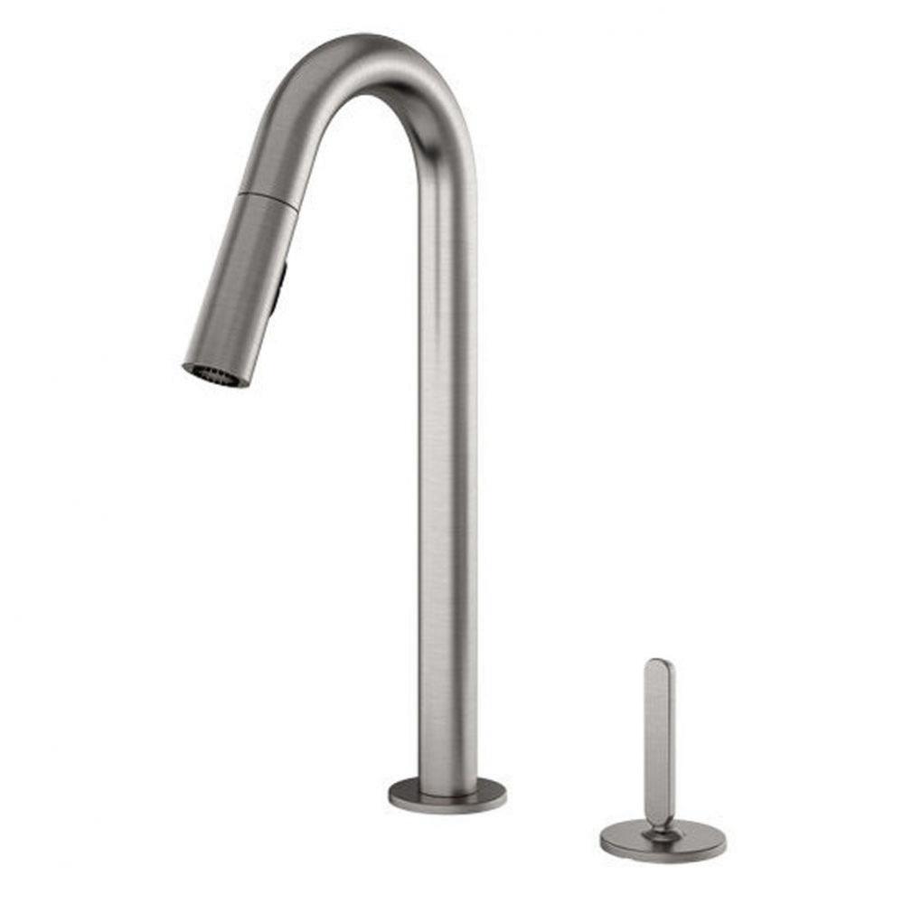 Pull-Down Faucet W/ Remote Lever Apex, Brushed Nickel