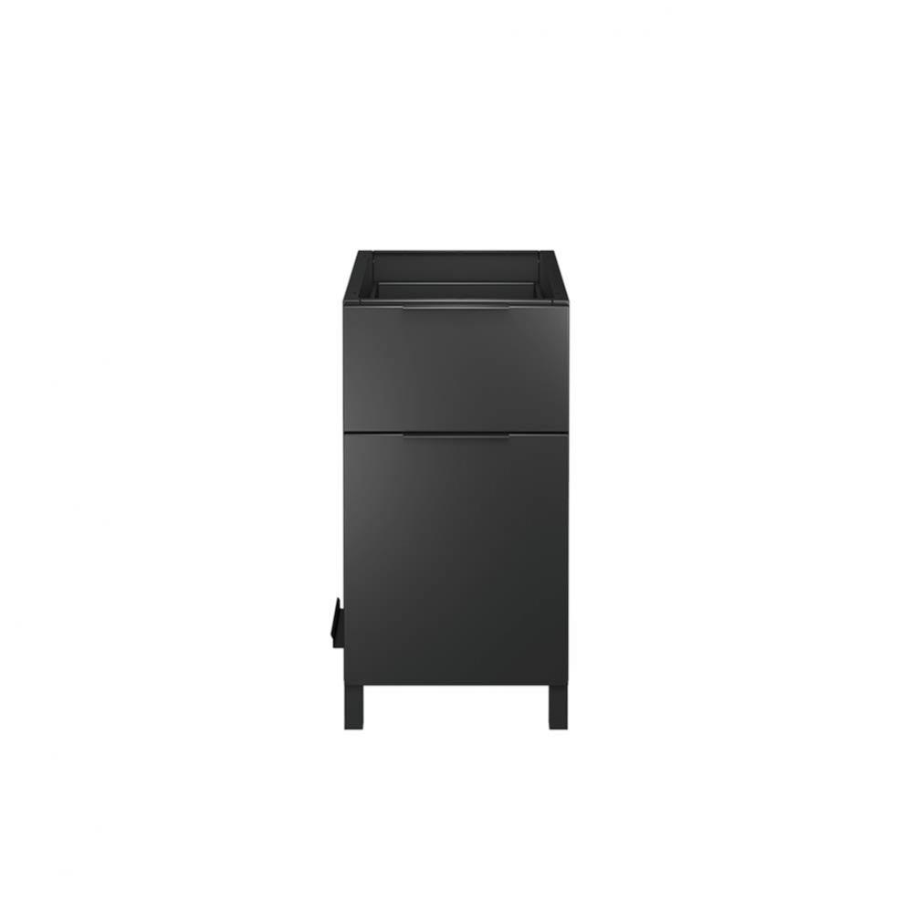 Essence Self-Standing Recycle Cabinet, Onyx, 18'' X 34,625'' X 24''