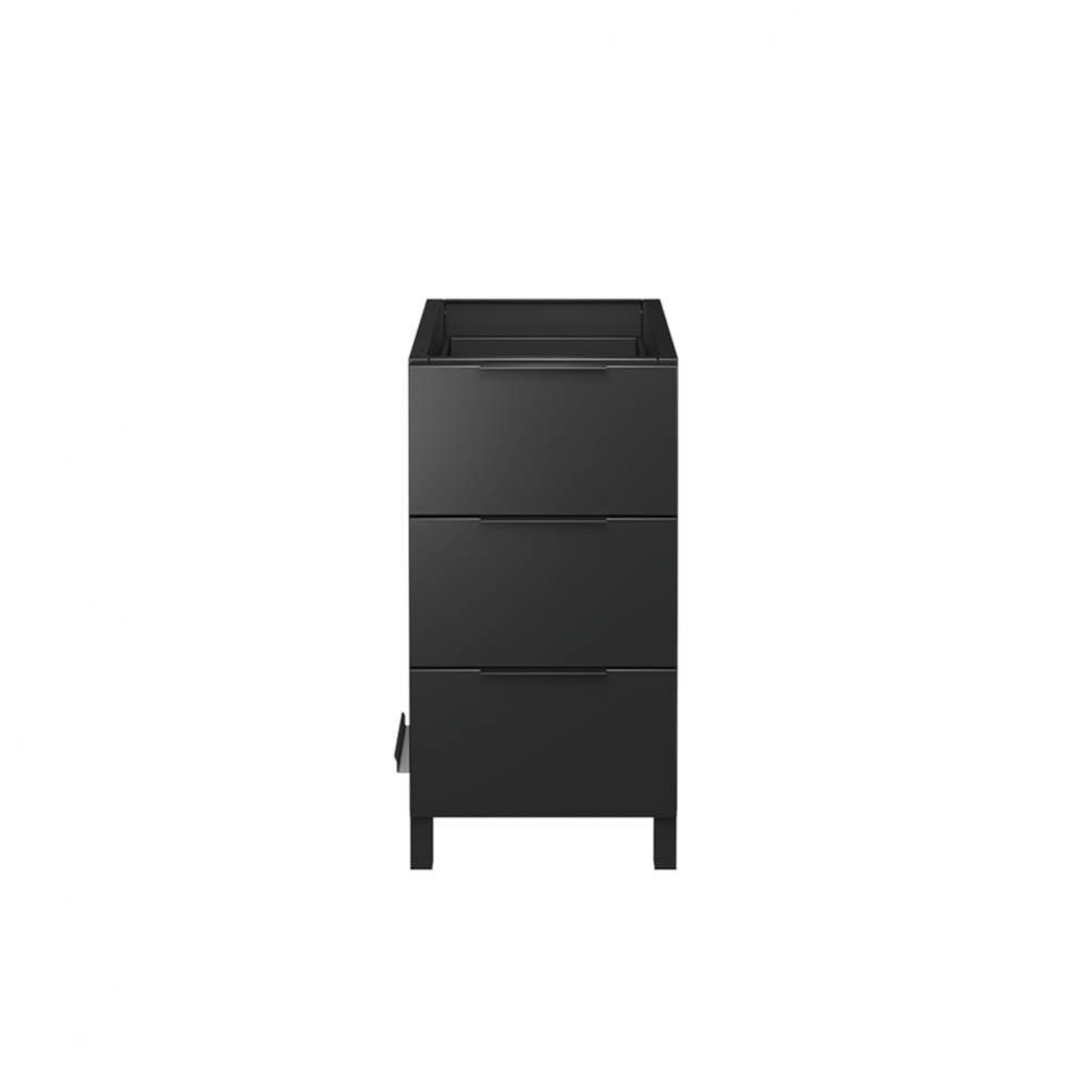 Essence Self-Standing Drawer Storage Cabinet, Onyx, 18'' X 34,625'' X 24'