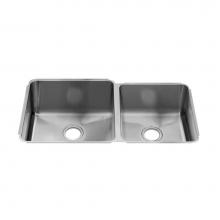 Home Refinements by Julien 003236 - Classic Sink Undermount, Double L18X18X10 R15X16X8