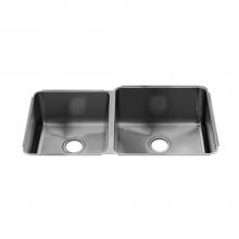 Home Refinements by Julien 003237 - Classic Sink Undermount, Double L15X16X8 R18X18X10
