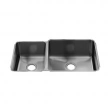 Home Refinements by Julien 003241 - Classic Sink Undermount, Double L12X16X8 R21X18X10