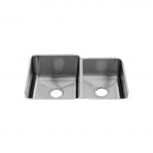 Home Refinements by Julien 003252 - Classic Sink Undermount, Double L15X18X10 R12X16X8