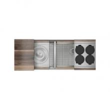 Home Refinements by Julien 005472 - Smartstation Kit, Undermount Sink, Walnut Acc, Dbl L24X18X10 R24X18X10