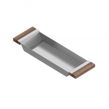 Home Refinements by Julien 205222 - Tray For 18In Sink, Walnut Handles, 6X19X2-1/4