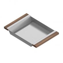 Home Refinements by Julien 205232 - Tray For 16In Sink, Walnut Handles, 12X17X2-1/4