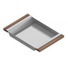 Home Refinements by Julien 205233 - Tray For 17In Sink, Walnut Handles, 12X18X2-1/4