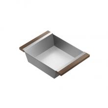 Home Refinements by Julien 205240 - Bin For 16In Sink, Walnut Handles, 12X17X4-1/4