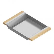 Home Refinements by Julien 205333 - Tray For 17In Sink, Maple Handles, 12X18X2-1/4