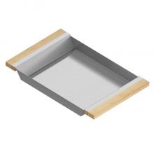 Home Refinements by Julien 205334 - Tray For 18In Sink, Maple Handles, 12X19X2-1/4