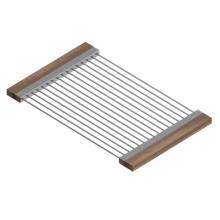 Home Refinements by Julien 215208 - Drying Rack For 18In Sink, Walnut Handles, 12X19X1