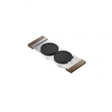 Home Refinements by Julien 225201 - Serving Board With Bowls (2) For 16In Sink, Walnut Handles, 6X17X3