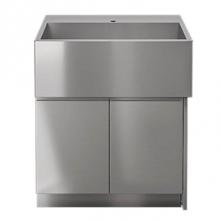 Home Refinements by Julien HROK-SSSC-800266 - LINE Sink Cabinet SocialCorner Right 30in 2Doors