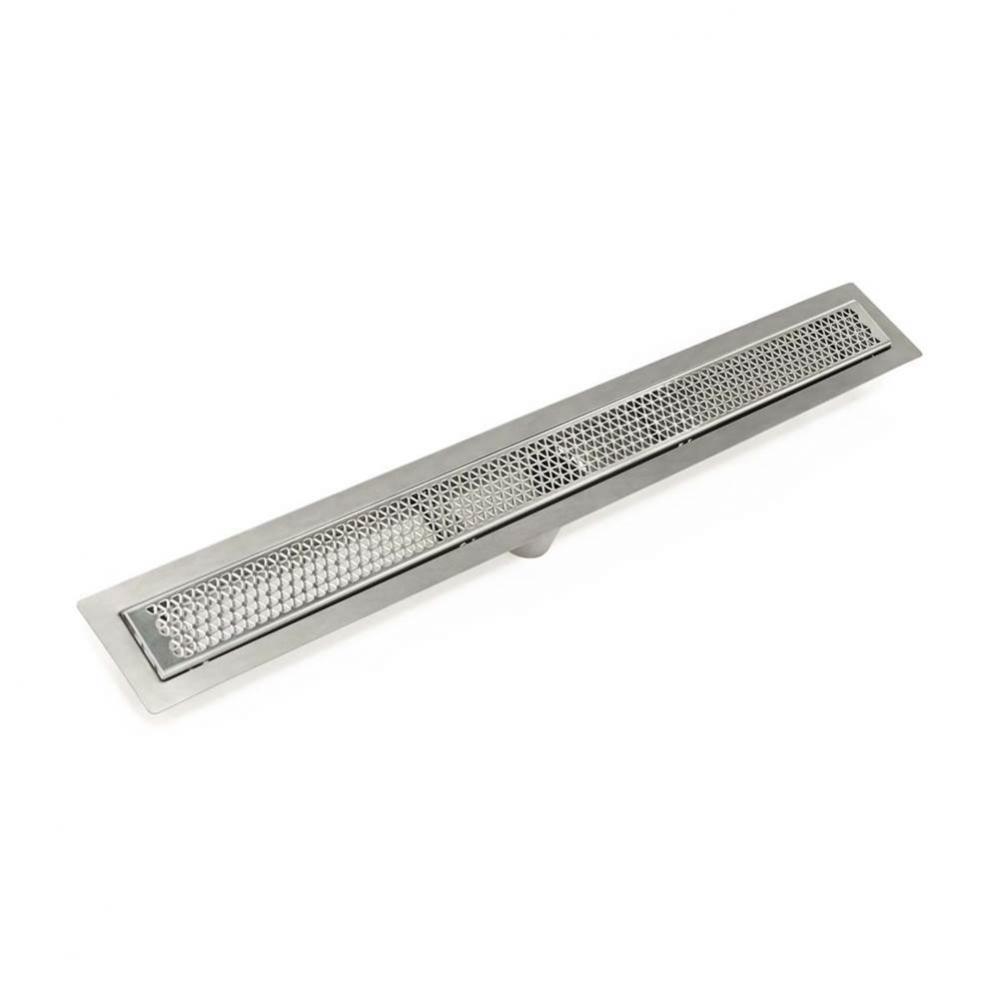 36'' FF Series Complete Kit with 2 1/2'' Marc Newson Grate in Satin Stainless