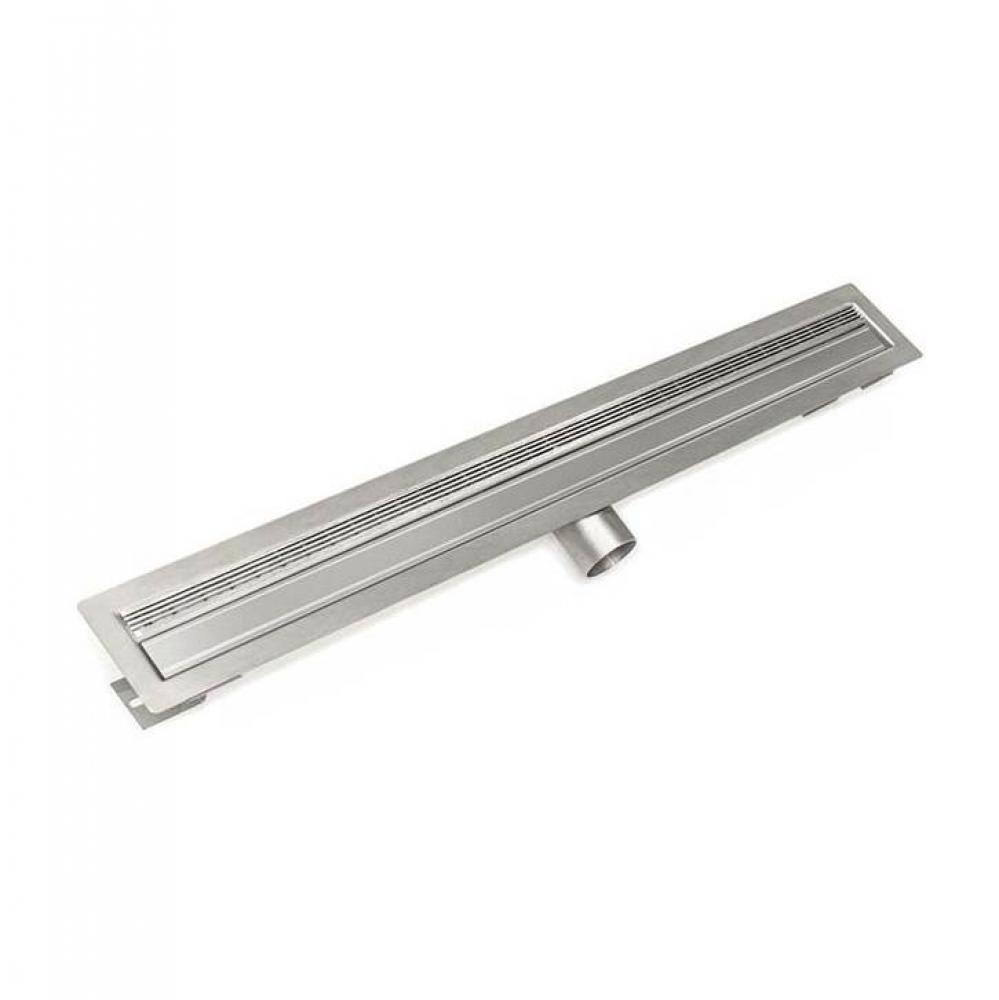 36'' FT Series Complete Kit with 1'' Wedge Wire Grate in Satin Stainless