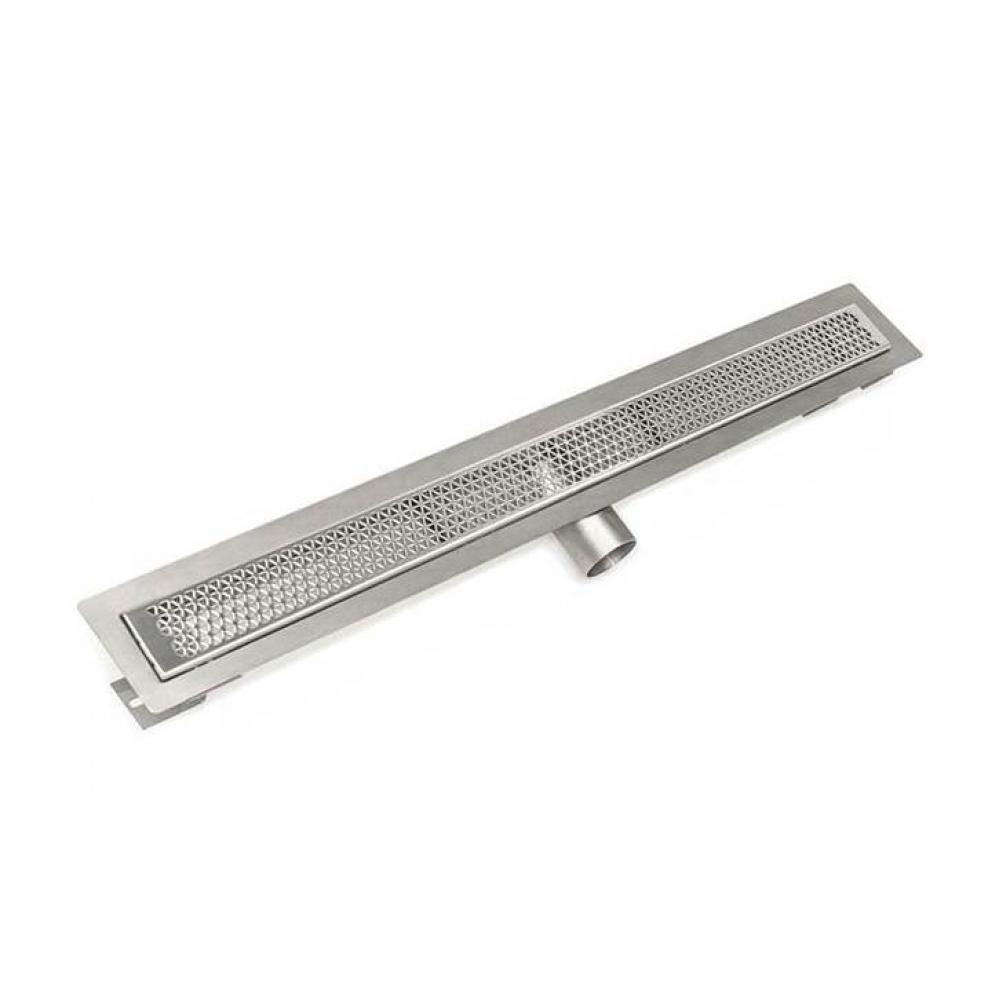 42'' FT Series Complete Kit with 2 1/2'' Marc Newson Grate in Satin Stainless