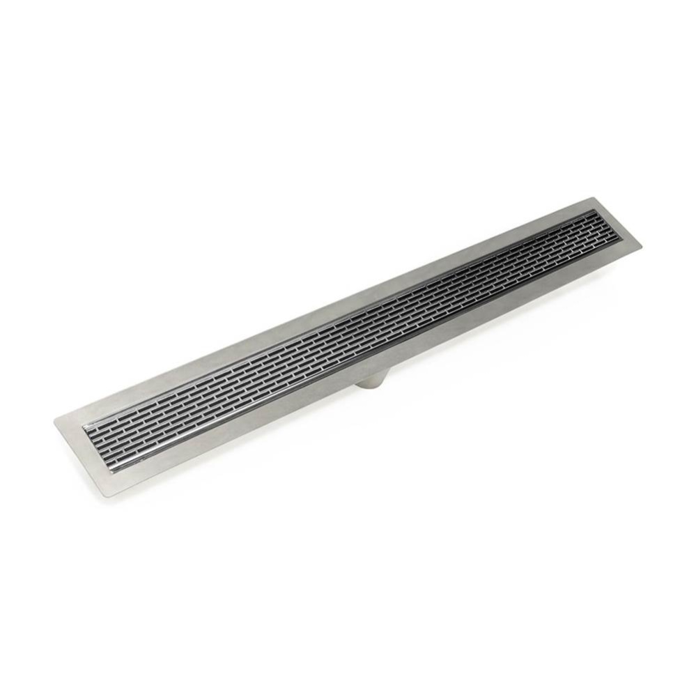 60'' FF Series Complete Kit with 2 1/2'' Perforated Offset Slot Grate in Satin
