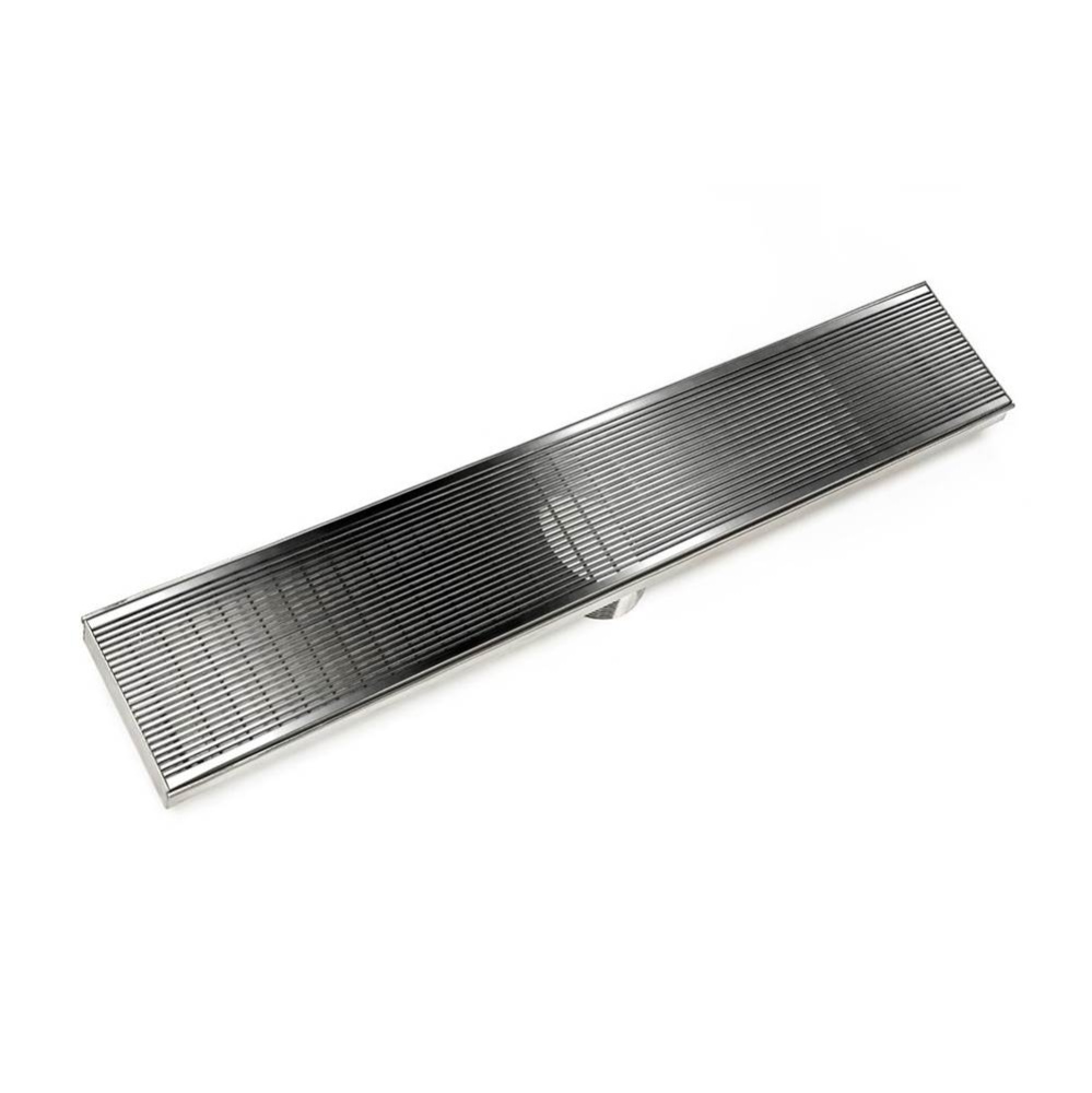 32'' FX Series High Flow Complete Kit with Wedge Wire Grate in Polished Stainless with P
