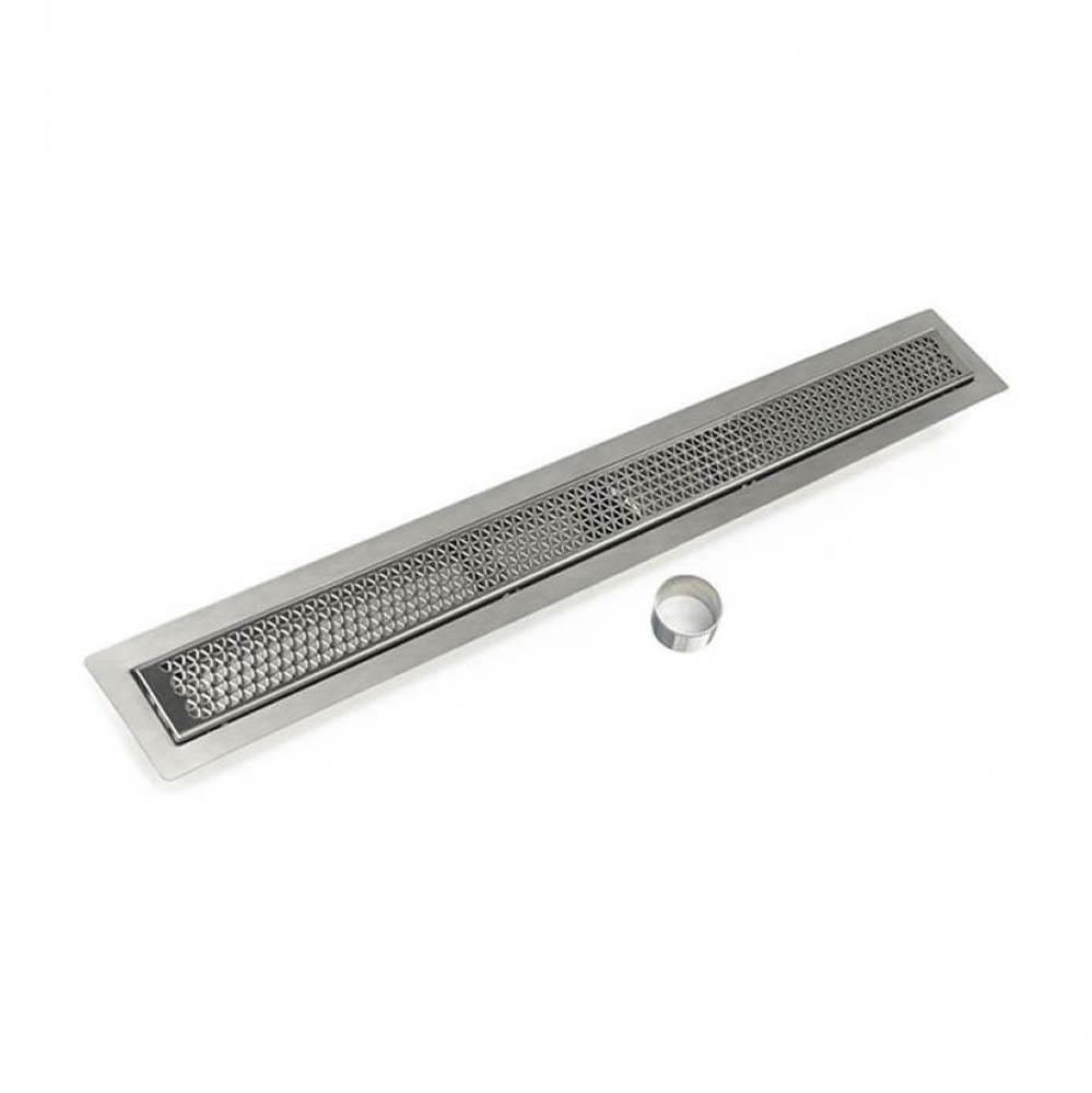 42'' FCB Series Complete Kit with 2 1/2'' Marc Newson Grate in Satin Stainless