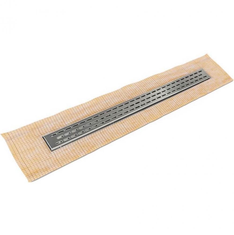 60'' FCS Series Complete Kit with 2 1/2'' Perforated Offset Oval Grate in Sati