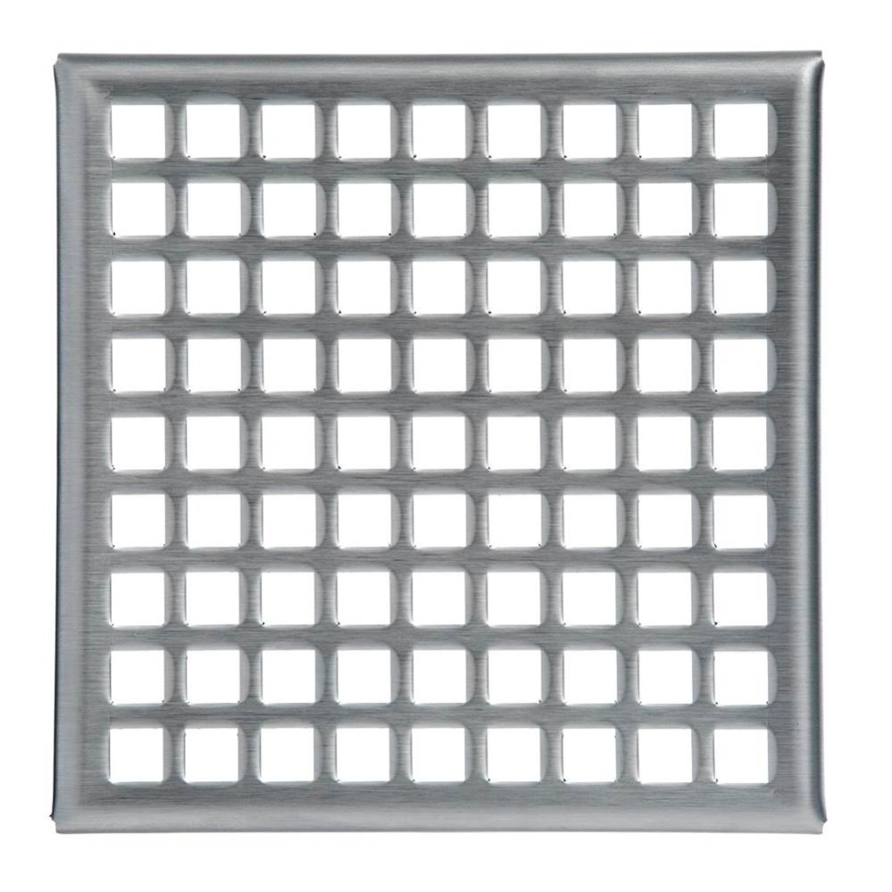 4''x4'' LQ4 Squares Pattern Top Plate in Satin Stainless