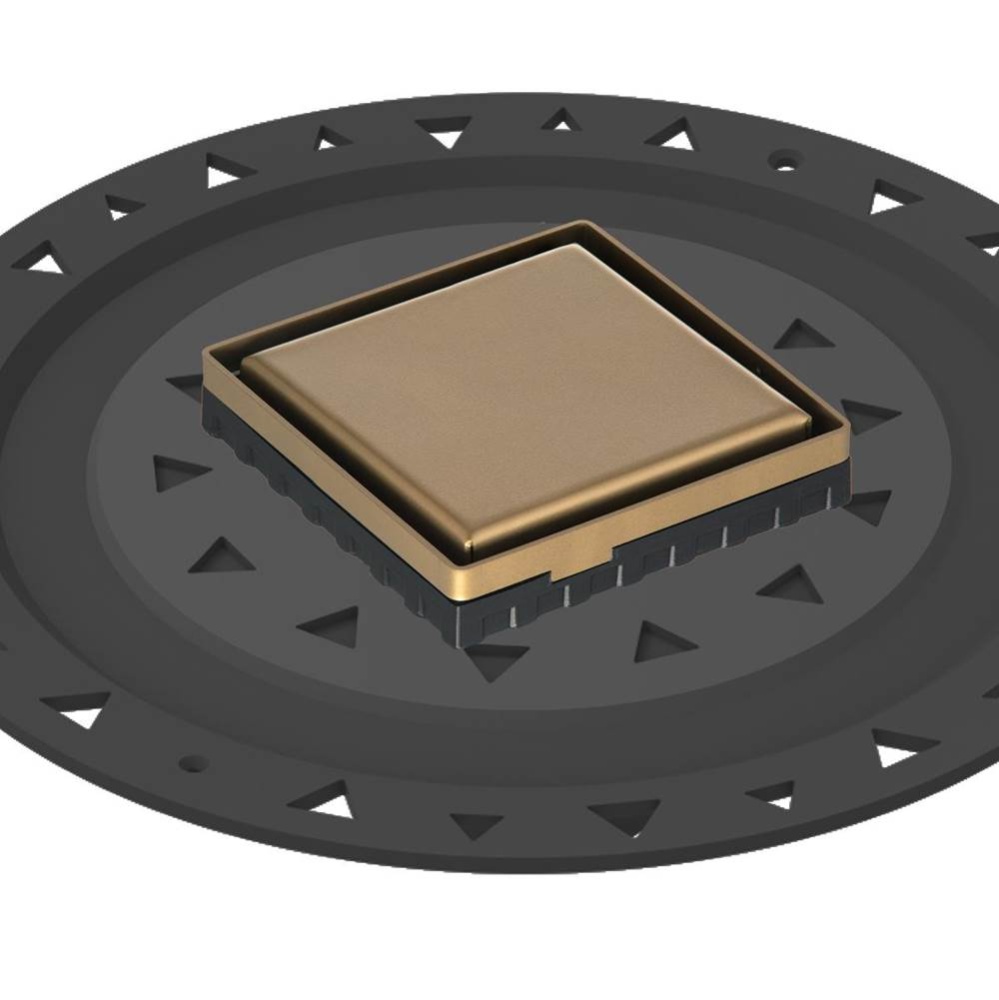 4'' x 4'' LSD 4 Solid Style Complete Kit in Satin Bronze with ABS Bonded Flang