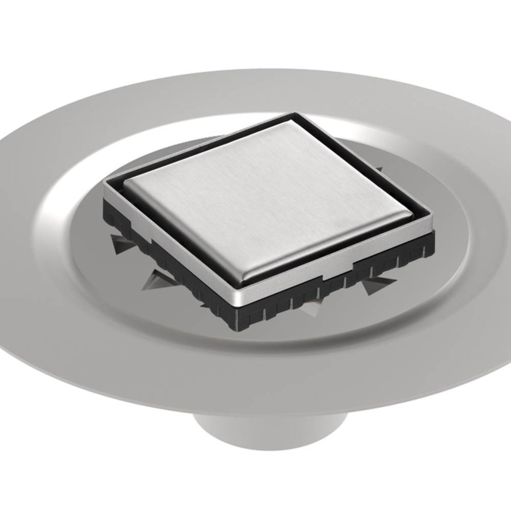 4'' x 4'' LSD 4 Solid Style Complete Kit in Satin Stainless with Stainless Ste