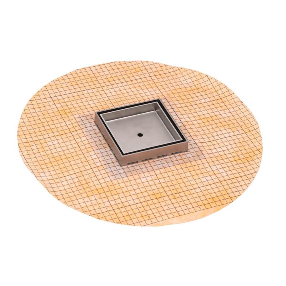 5'' x 5'' Flanged Tile Drain Strainer with Factory Applied Schluter® Kerd