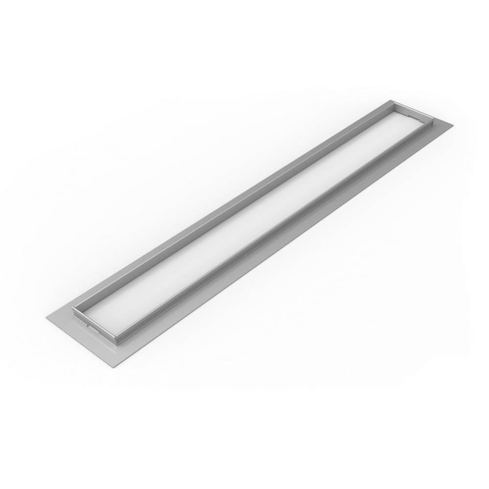 54'' Length x 1/2'' Height Clamping Collar in satin stainless for Universal In