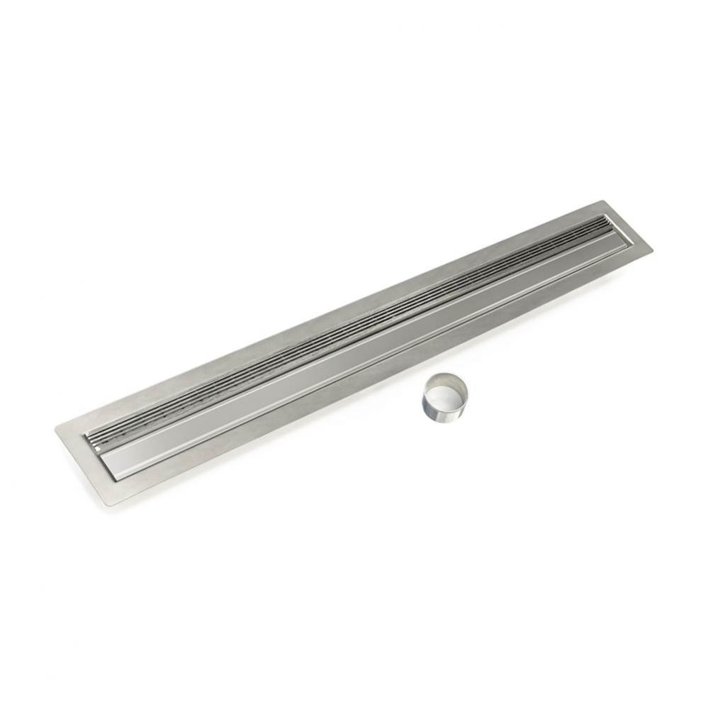 36'' FCB Series Complete Kit with 1'' Wedge Wire Grate in Satin Stainless