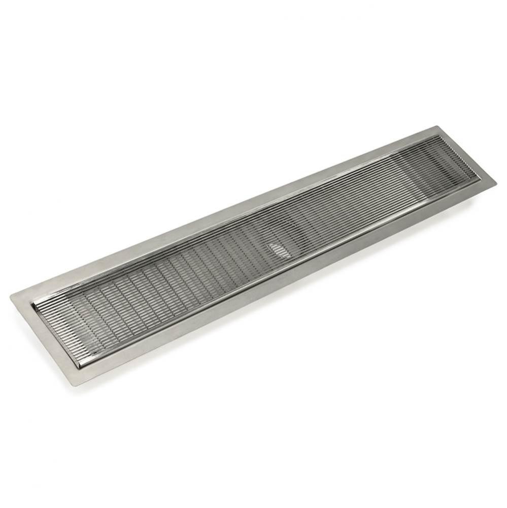 42'' FF Series Complete Kit with 5'' Wedge Wire Grate in Satin Stainless