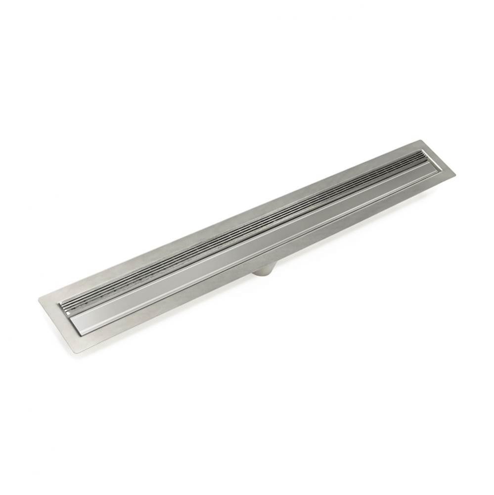 48'' FF Series Complete Kit with 1'' Wedge Wire Grate in Satin Stainless