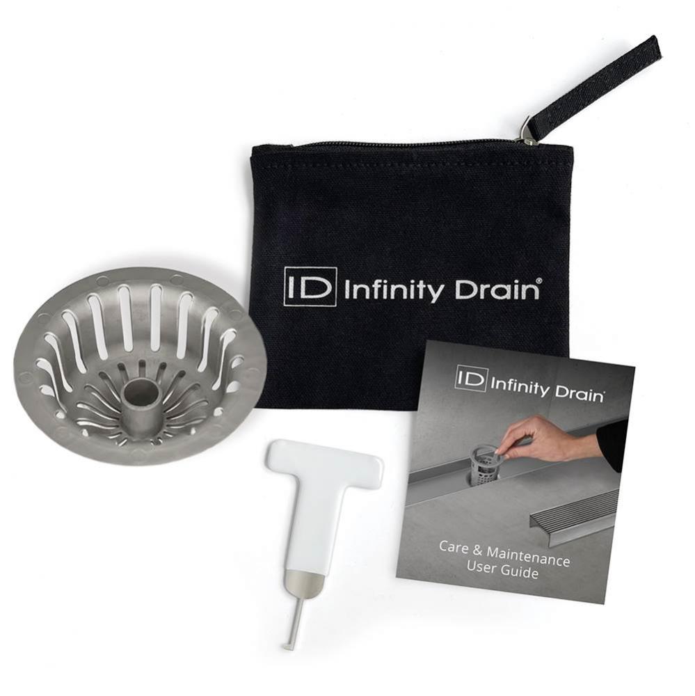 Hair Maintenance Kit. Includes maintenance guide, WKEY Lift-out key, and HS 4 Hair Strainer.