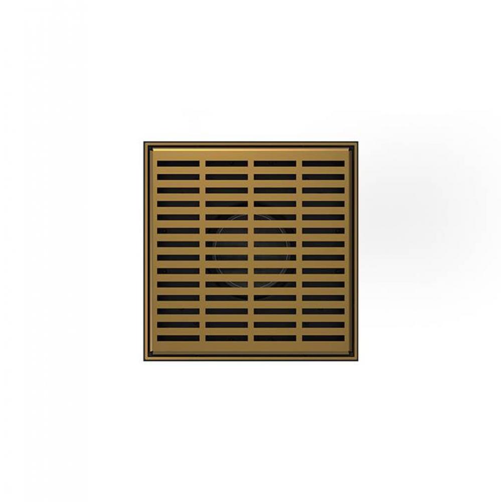 5'' x 5'' LND 5 Slotted Pattern Complete Kit in Satin Bronze with Stainless St