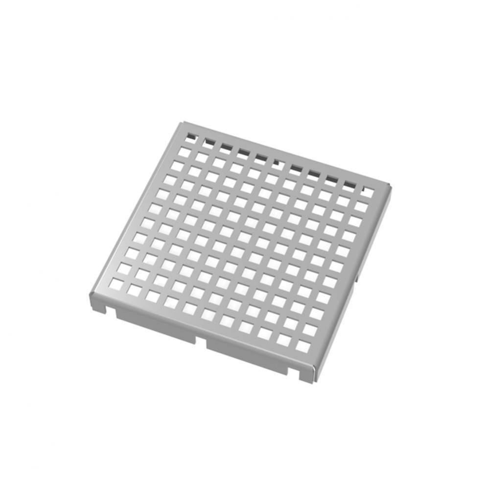5''x5'' LQ5 Squares Pattern Strainer-2'' Throat Satin Stainless Stee