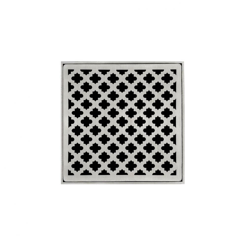 5'' x 5'' Strainer with Moor Pattern Decorative Plate and 2'' Throat