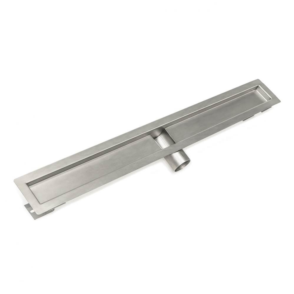 60'' Stainless Steel Side Outlet Channel for FT Series with 2'' No Hub Outlet