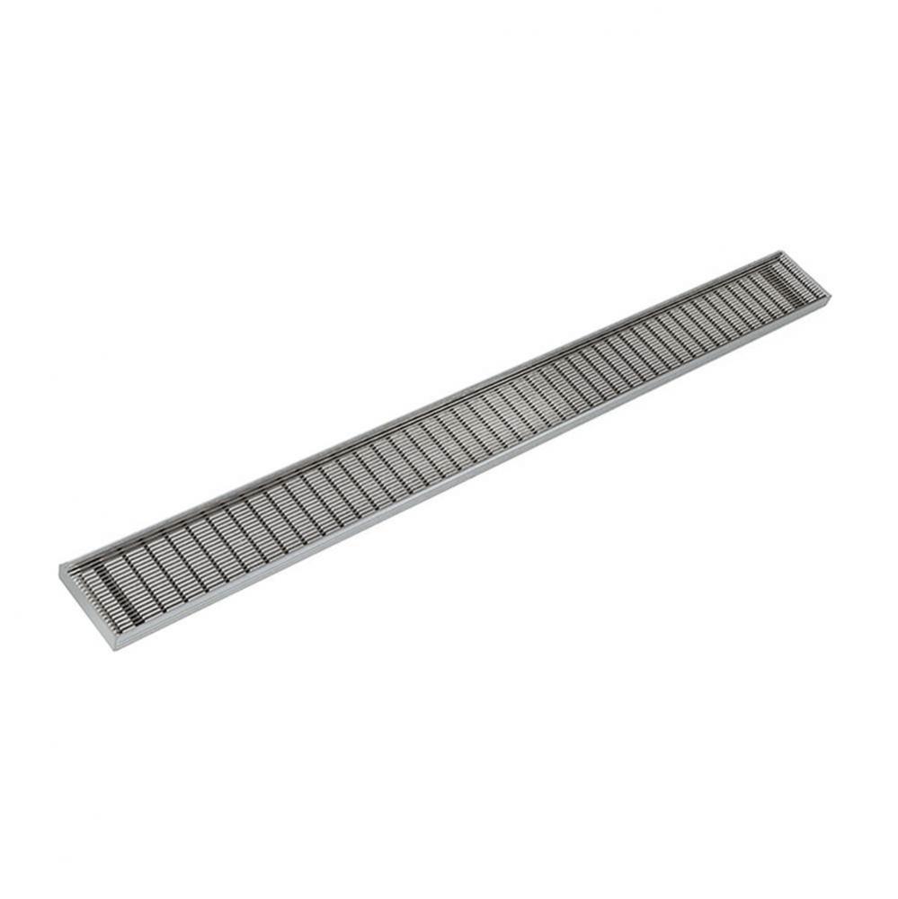96'' S-PVC Series Complete Kit with 4'' Wedge Wire Grate in Satin Stainless