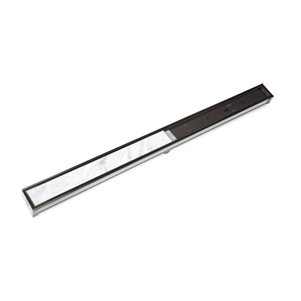 60'' S-PVC Series Complete Kit with Tile Insert Frame in Oil Rubbed Bronze