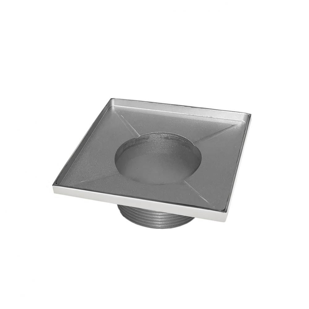 4'' x 4'' Stainless Steel 2'' Throat only in Satin Stainless