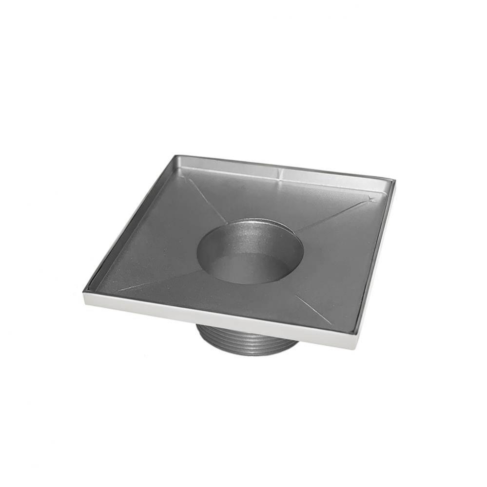 5'' x 5'' Stainless Steel 2'' Throat only in Satin Stainless