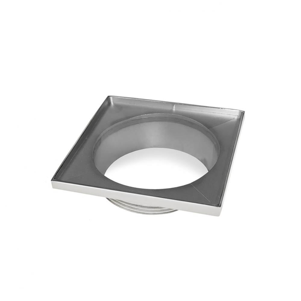 5'' x 5'' Stainless Steel 4'' Throat only in Satin Stainless