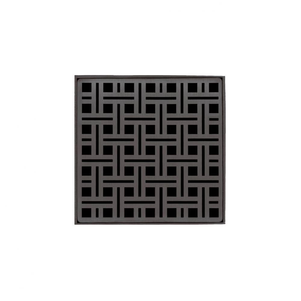 5'' x 5'' VD 5 High Flow Complete Kit with Weave Pattern Decorative Plate in O