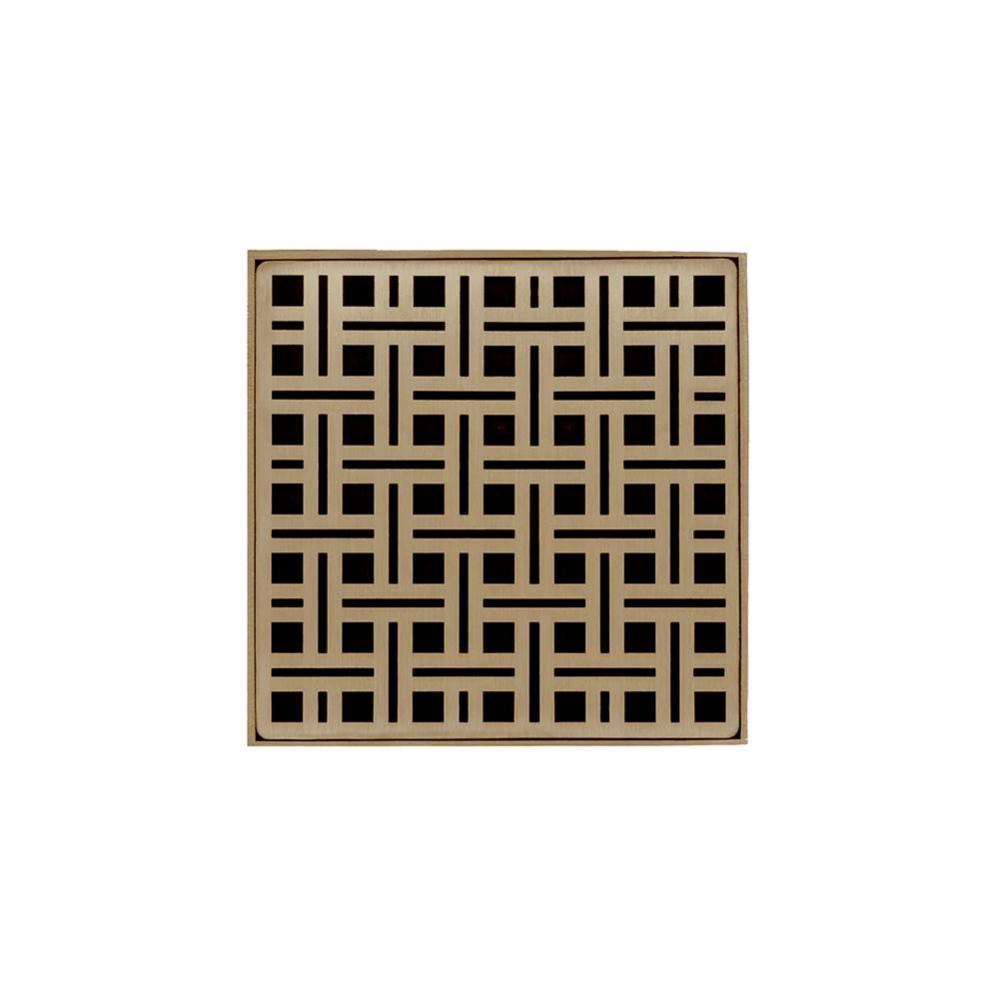 5'' x 5'' VD 5 High Flow Complete Kit with Weave Pattern Decorative Plate in S