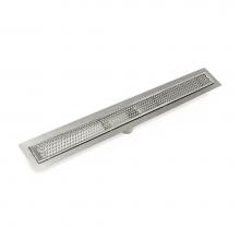 Infinity Drain FFMN 6560 SS - 60'' FF Series Complete Kit with 2 1/2'' Marc Newson Grate in Satin Stainless
