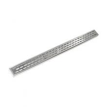 Infinity Drain FXED 6560 SS - 60'' FX Series Complete Kit with Perforated Offset Oval Grate in Satin Stainless