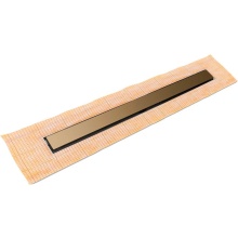 Infinity Drain FCSSD 6542 SC - 42'' FCS Series Complete Kit with 2 1/2'' Solid Grate in Satin Champagne