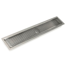Infinity Drain FFAS 10042 SS - 42'' FF Series Complete Kit with 4'' Wedge Wire Grate in Satin Stainless