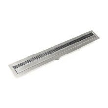 Infinity Drain FFLT 3860 SS - 60'' FF Series Complete Kit with 1 1/2'' Perforated Offset Slot Grate in Satin